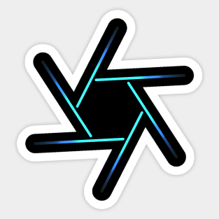 Glowing hexagon Sticker